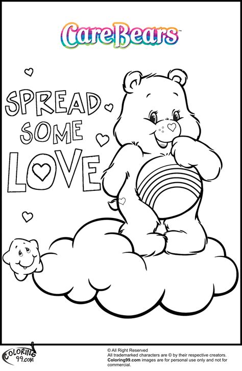 love care bear coloring pages