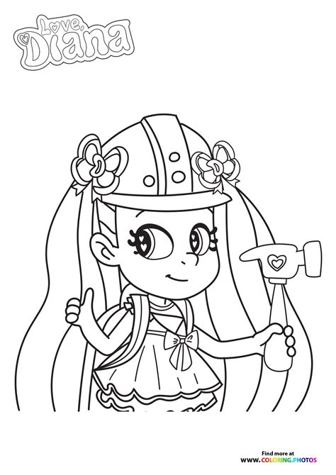 love diana coloring pages