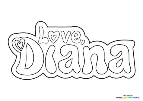 love diana coloring pages