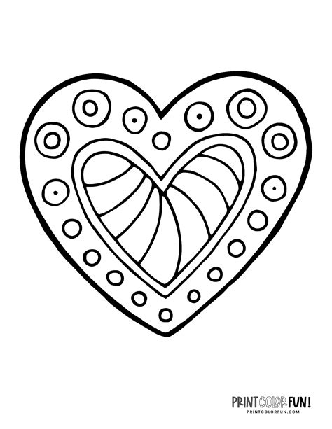 love heart colouring pages