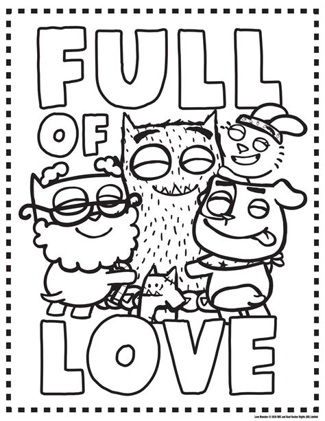 love monster coloring pages