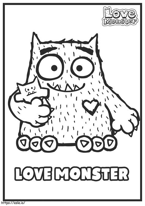 love monster coloring pages