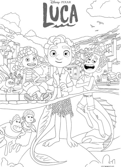 luca coloring pages