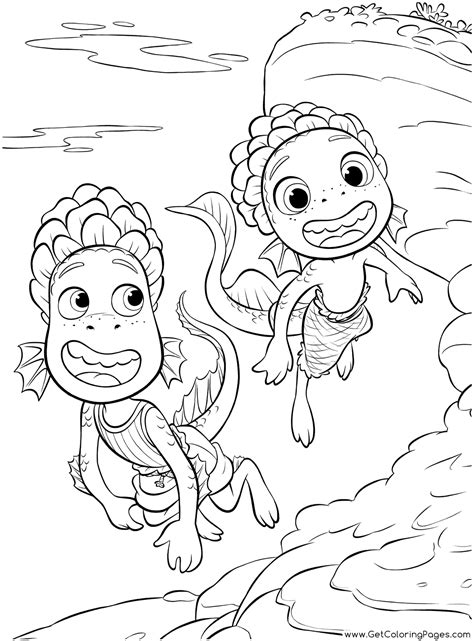 luca coloring pages alberto
