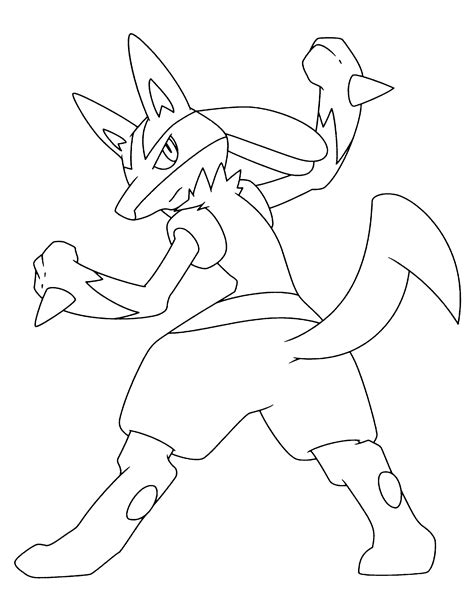 lucario pokemon coloring pages