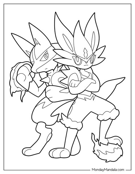 lucario pokemon colouring pages