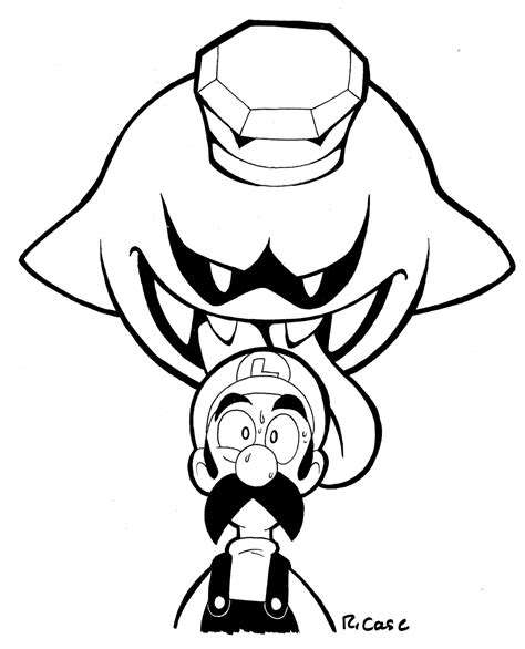 luigi's mansion coloring pages