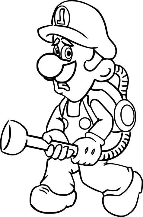 luigi's mansion coloring pages