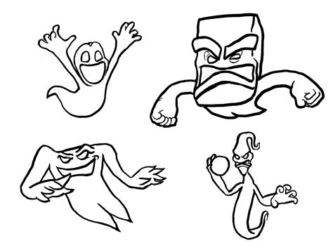 luigi's mansion ghosts coloring pages