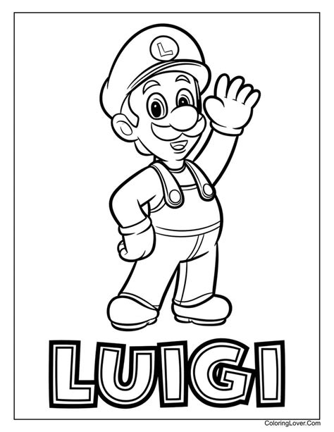 luigi coloring sheets