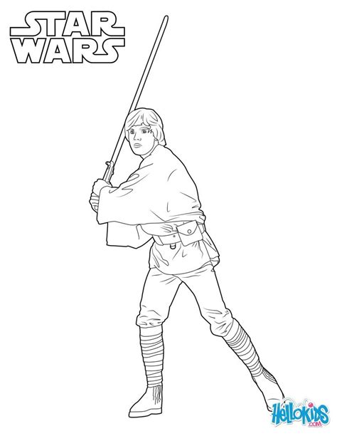 luke skywalker coloring pages