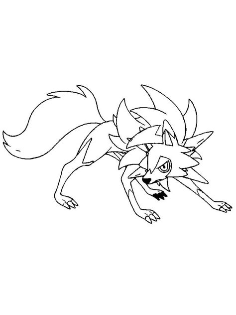 lycanroc coloring pages