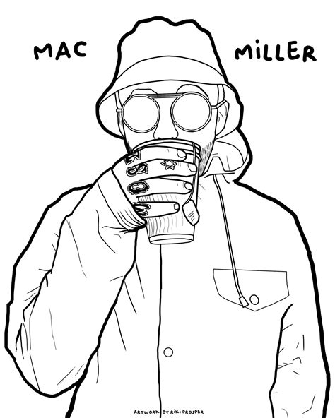 mac miller coloring pages