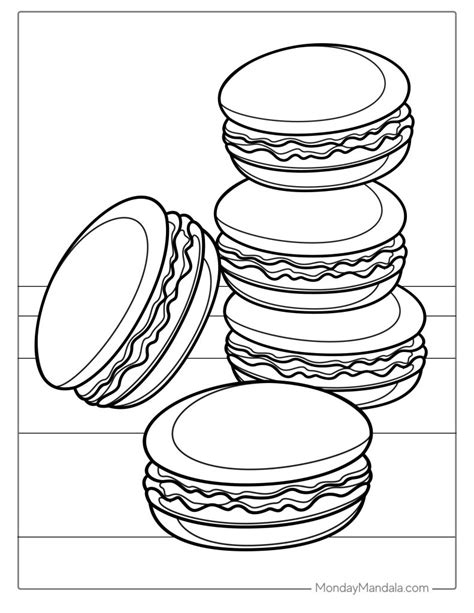 macaron coloring pages