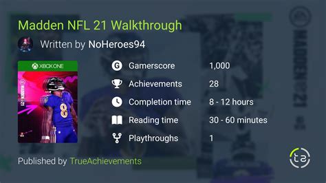 Madden 21 Walkthrough
