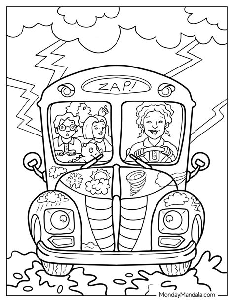 magic school bus coloring pages