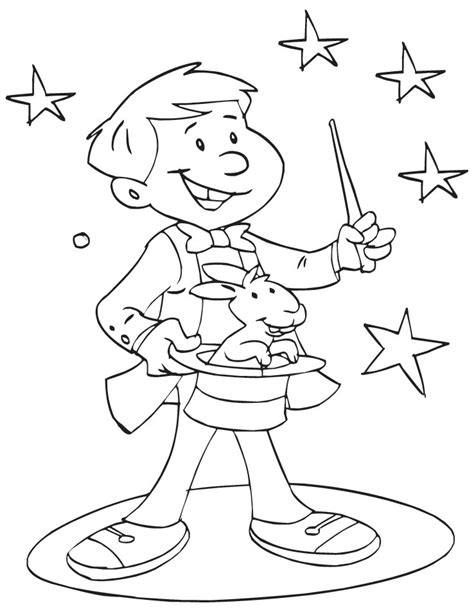 magician coloring pages