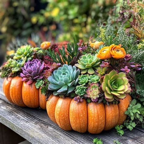 making pumpkin planters