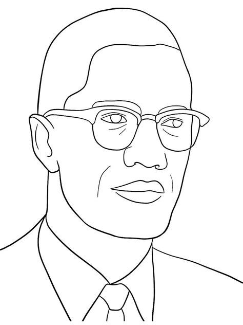 malcolm x coloring pages