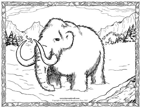 mammoth coloring pages