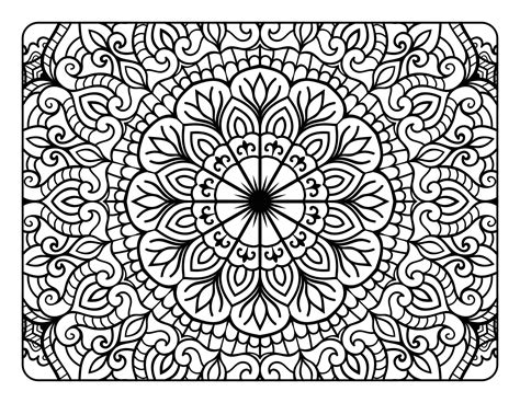 mandala coloring book page