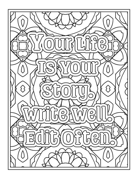 mandala quotes coloring pages