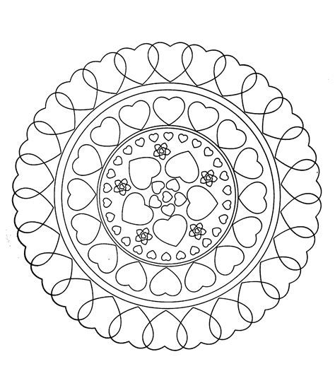 mandala simple coloring pages