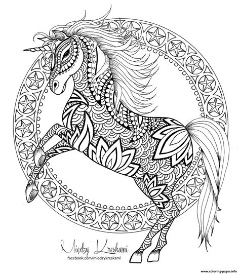 mandala unicorn coloring pages