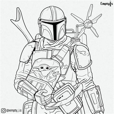 mando coloring pages