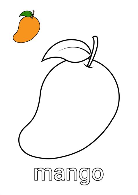 mango coloring pages