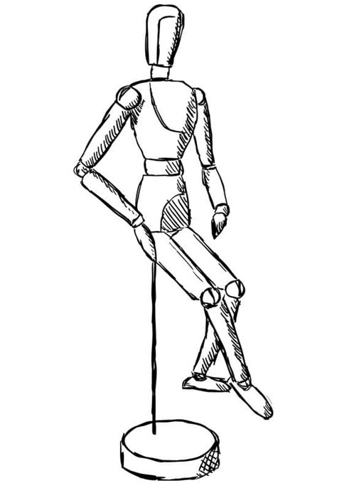 mannequin coloring pages