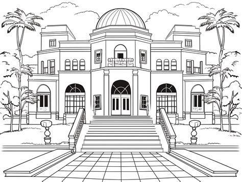 mansion coloring pages