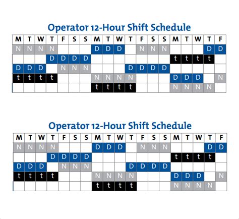 Manufacturing Industry 10 Hour Shift Schedule