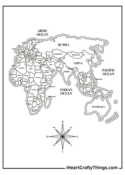 map coloring pages