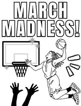 march madness coloring pages