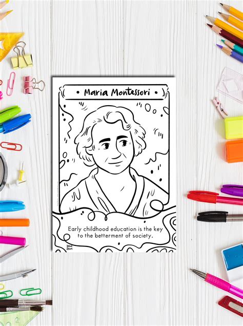 maria montessori coloring pages
