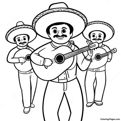 mariachi band coloring pages