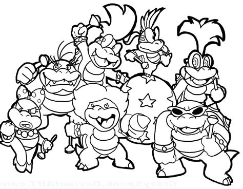 mario bros characters coloring pages