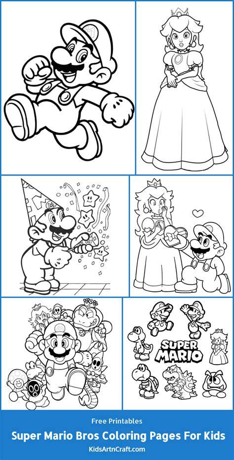 mario bros colouring
