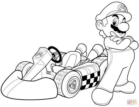 mario cart coloring pages