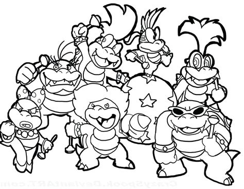 mario characters printable coloring pages