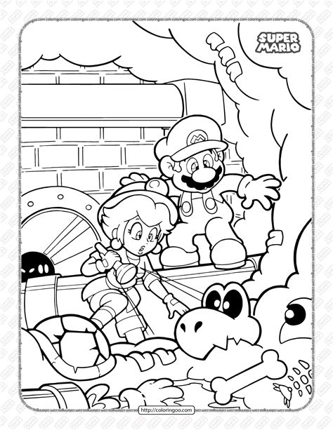 mario coloring book pages