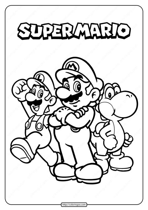 mario coloring page to print