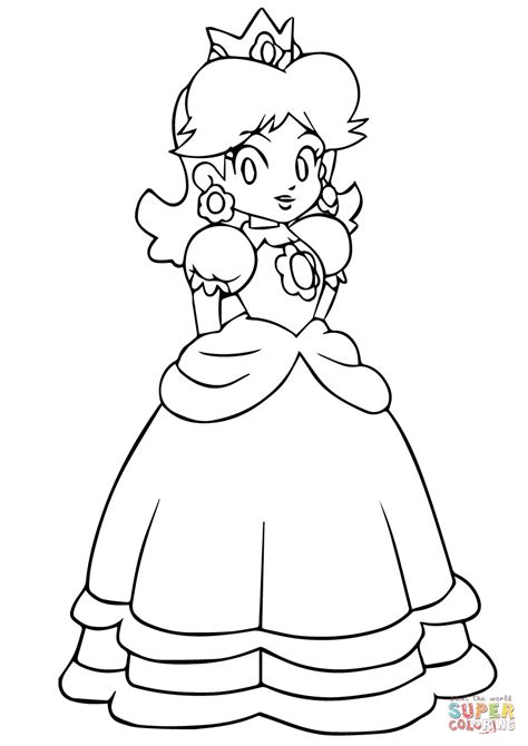 mario daisy coloring pages