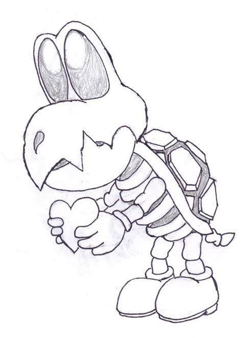 mario dry bones coloring pages
