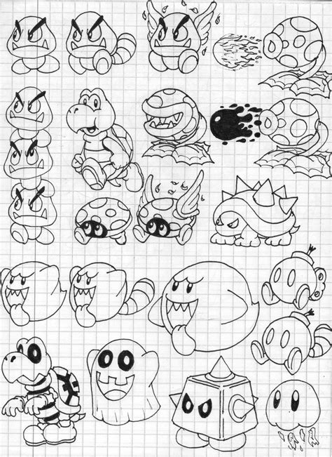 mario enemies coloring pages