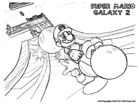 mario galaxy coloring pages