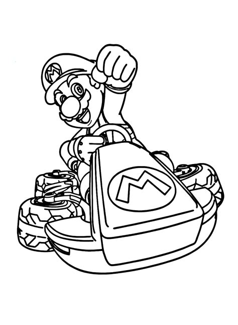 mario kart 8 coloring pages