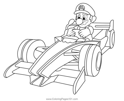 mario kart pictures to color