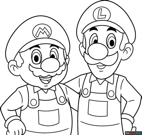 mario luigi coloring